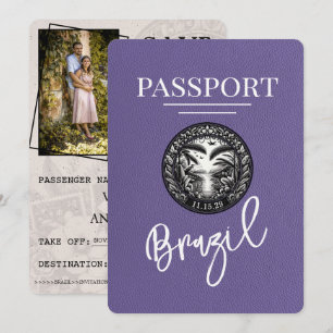 Lilac Lila Brasilien Passport Spara datum Datumet