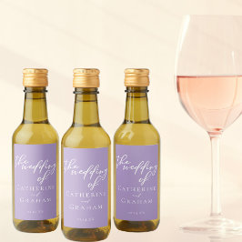 Lilac Lila Bröllop Personlig Mini Vinetikett