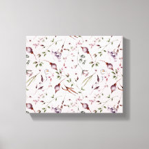 Lilac Lila Buds Löv Watercolor Blommönster