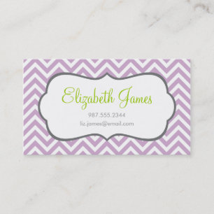 Lilac Lila Chevron Visitkort