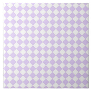 Lilac Lila Diamond Checkered mönster Kakelplatta