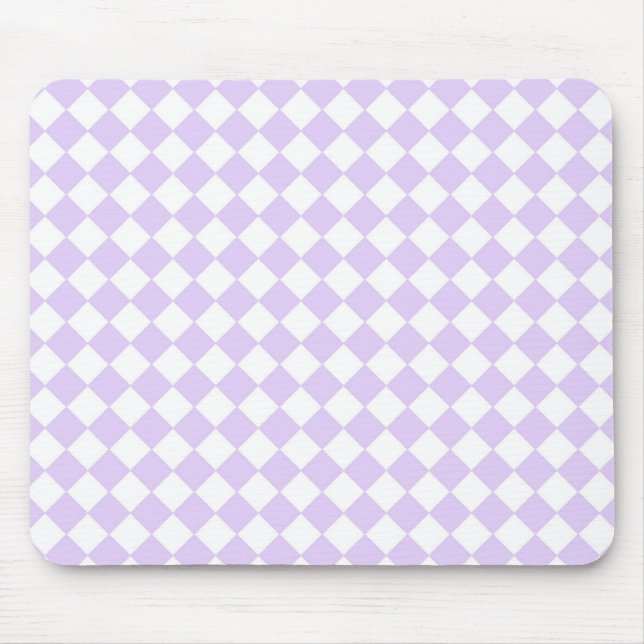 Lilac Lila Diamond Checkered mönster Musmatta (Framsidan)
