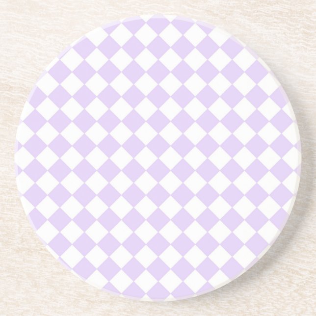 Lilac Lila Diamond Checkered mönster Underlägg (Framsidan)