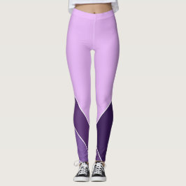 Lilac Lila Elegant Vee Home Mönster Leggings