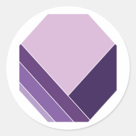 Lilac Lila Elegant Vee Home Mönster Runt Klistermärke