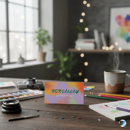 Lilac Lila färglös Neon Bright Bold Cheerful Visitkort