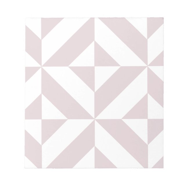 Lilac Lila Geometric Deco Cube Mönster Anteckningsblock (Framsida)
