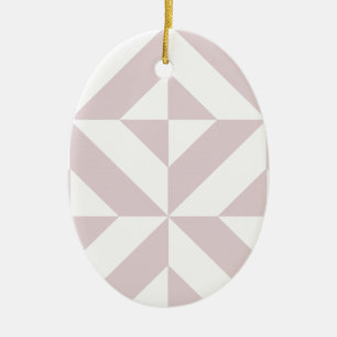 Lilac Lila Geometric Deco Cube Mönster Julgransprydnad Keramik