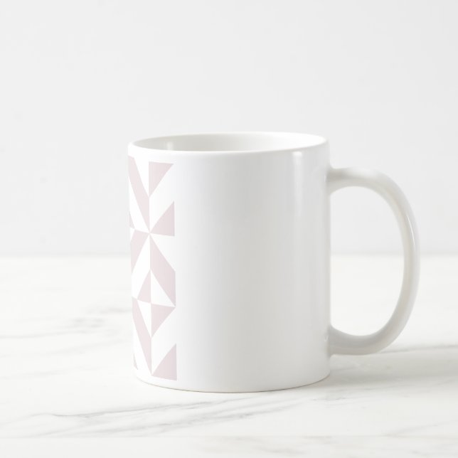 Lilac Lila Geometric Deco Cube Mönster Kaffemugg (Höger)