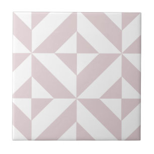 Lilac Lila Geometric Deco Cube Mönster Kakelplatta