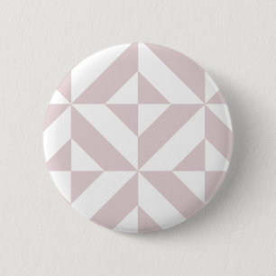 Lilac Lila Geometric Deco Cube Mönster Knapp