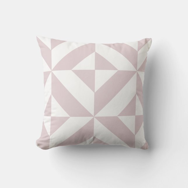 Lilac Lila Geometric Deco Cube Mönster Kudde (Framsida)