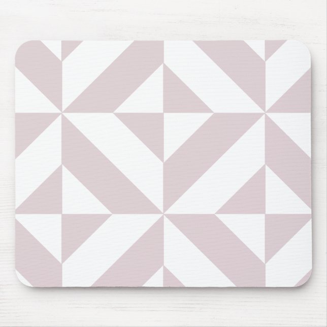 Lilac Lila Geometric Deco Cube Mönster Musmatta (Framsidan)