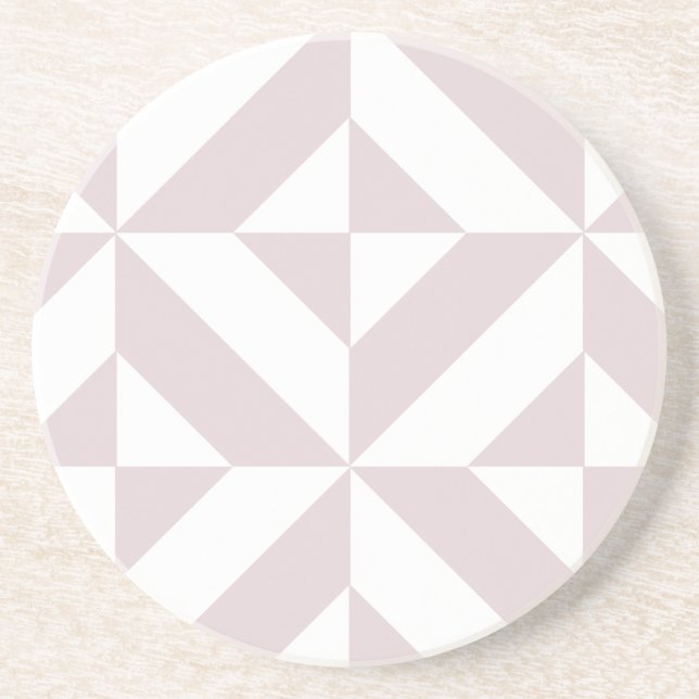 Lilac Lila Geometric Deco Cube Mönster Underlägg (Framsidan)