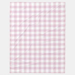 Lilac Lila Gingham Mönster Fleecefilt
