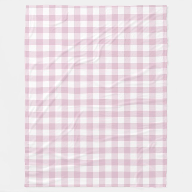 Lilac Lila Gingham Mönster Fleecefilt (Framsidan)