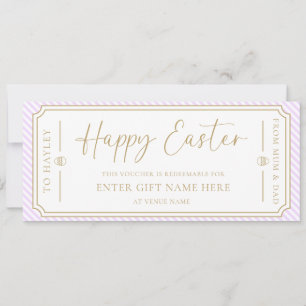 Lilac Lila Glad påsk Gift Voucher Card Inbjudningar