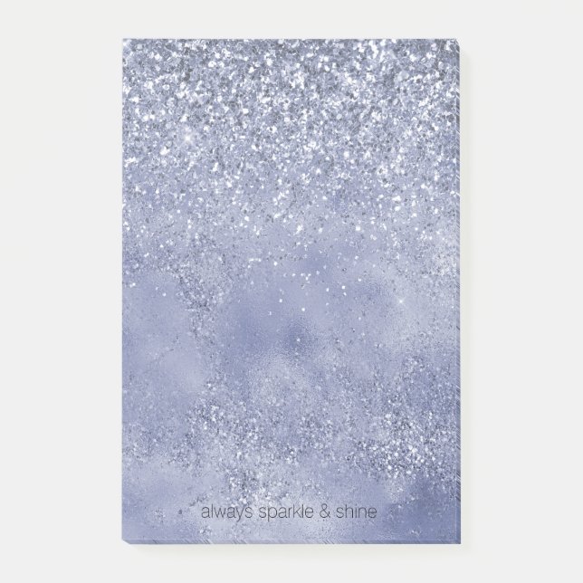 Lilac Lila Glitter Glitz gnistra glam Post-it Block (Framsida)