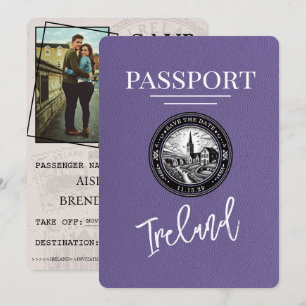 Lilac Lila Ireland Passport Spara datum Datumet