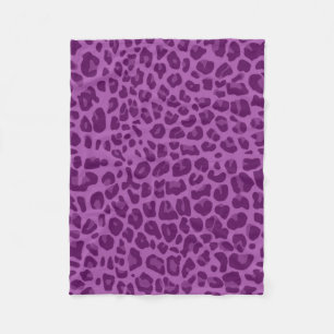 Lilac lila leopard print mönster fleecefilt
