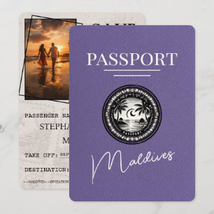 Lilac Lila Maldives Passport Spara datum Datumet