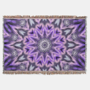 Lilac lila mandala filt