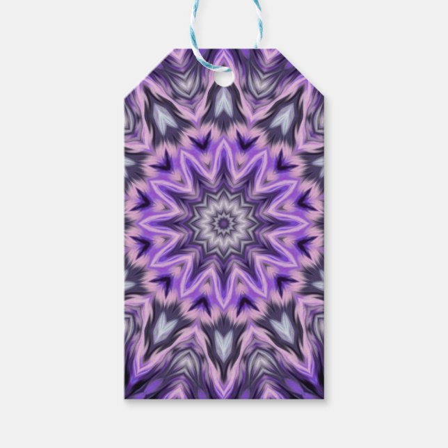 Lilac lila mandala presentetikett (Framsidan)