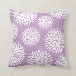 Lilac Lila Modern Flowers Kudde