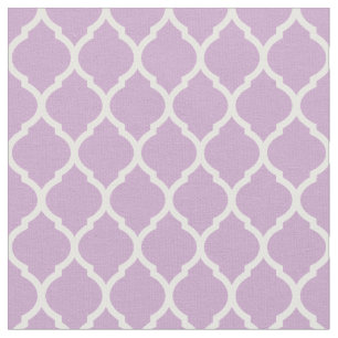Lilac Lila Moroccan Quatrefoil Tyg