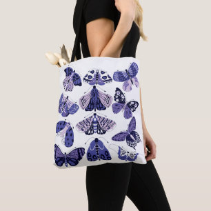 Lilac Lila Moth and Butterfly Tygkasse