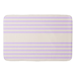 Lilac lila och beige fem rand mönster badrumsmatta