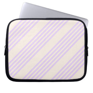 Lilac lila och beige fem rand mönster laptop fodral