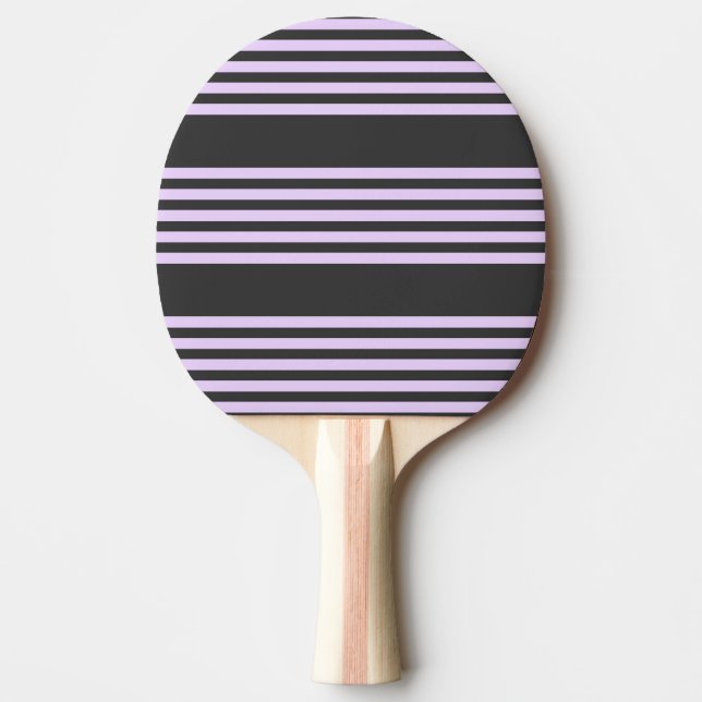 Lilac lila och kol fem rand mönster pingisracket (Framsidan)