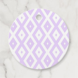 Lilac lila och vit diamant mönster gåvor etiketter