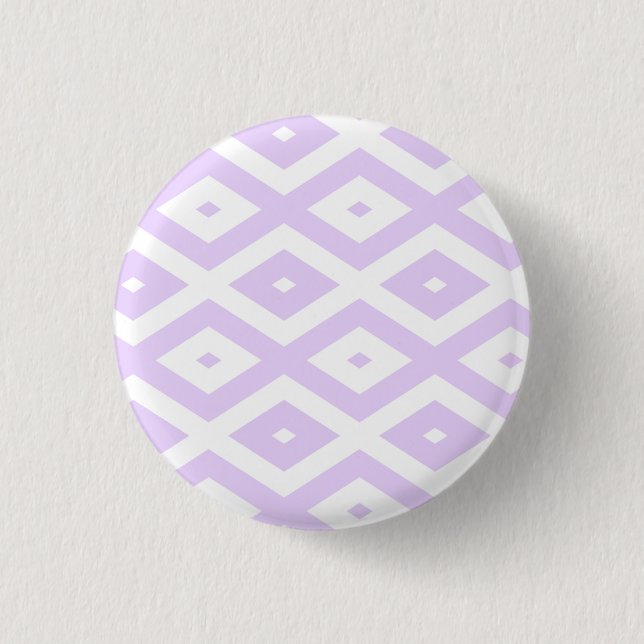Lilac lila och vit diamant mönster knapp (Framsida)