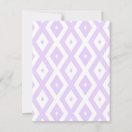 Lilac lila och vit diamant mönster OSA kort