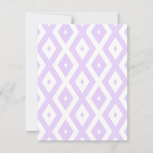 Lilac lila och vit diamant mönster OSA kort