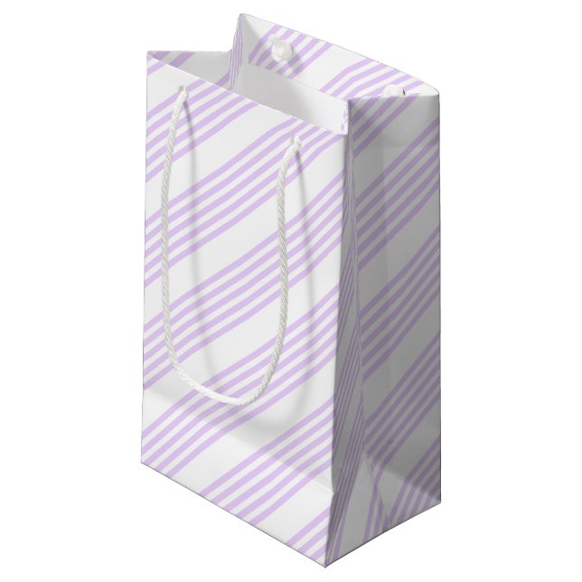 Lilac lila och vit fem rand mönster (Framsidan Vinklad)