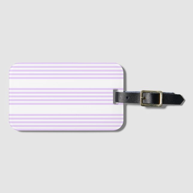 Lilac lila och vit fem rand mönster bagagebricka (Framsida horisontal)