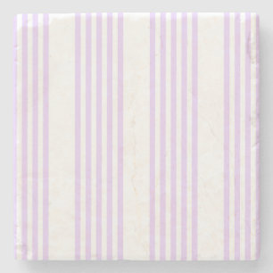 Lilac lila och vit fem rand mönster stenunderlägg