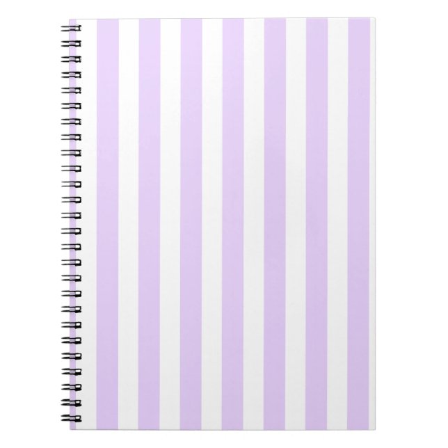Lilac lila och white candy rand anteckningsbok (Framsidan)