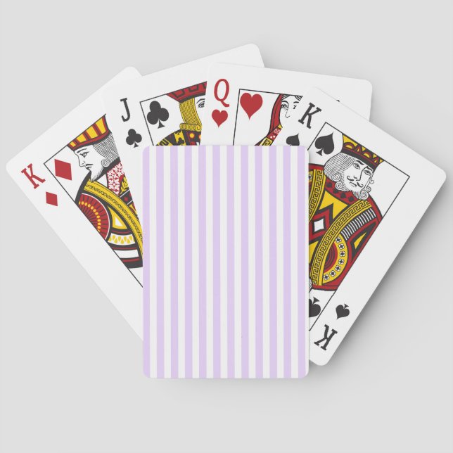 Lilac lila och white candy rand casinokort (Baksidan)