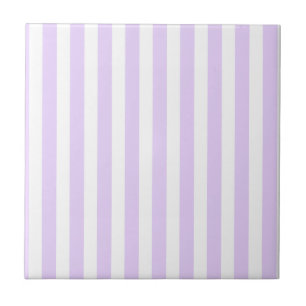 Lilac lila och white candy rand kakelplatta