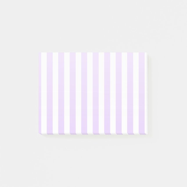 Lilac lila och white candy rand post-it block (Framsida)