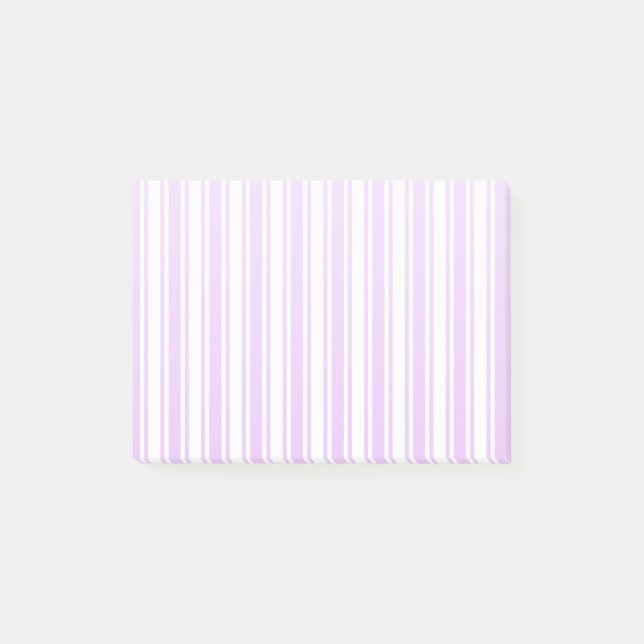 Lilac lila och white candy rand post-it block (Framsida)