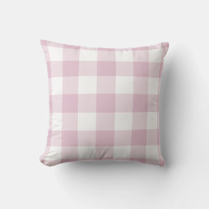 Lilac Lila och White Gingham Mönster Kudde