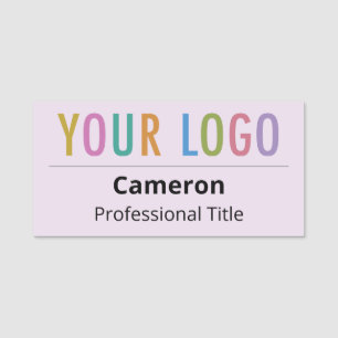 Lilac Lila Personal Namn bricka Business Logotyp M Namnbricka