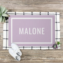 Lilac Lila Personlig Family Namn Doormat