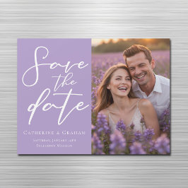 Lilac Lila Photo Spara datum magneter Card