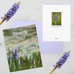 Lilac Lila Pickerelweed Flower Monet Inspired Anteckningskort<br><div class="desc">Det enda spiket Pickerelweed, Ponteseria cordata, blomning med blommor av lera och lila mot tvättat grönt- och guldfärgad gult. Dessa vackra naturfotografikort kan användas för tackkort eller texten "Tack" på framsidan kan lätt ändras eller tas bort. Korten är tomma på insidan, men texten kan läggas till. Den här bilden är...</div>